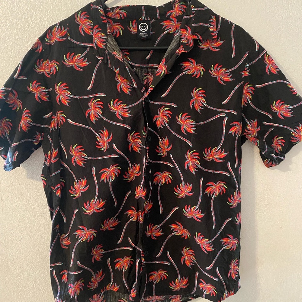 Neff Tropical Black Palm Tree Men's Shirt